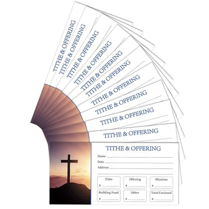 Eaasty 200 Pcs Church Offering Envelopes Bill Size Donation,Cross Style - style: Cross Style