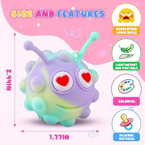 KissFree 36 PACK Animal Pop Balls Party Favors for Kids, 3D Pop Fidget Balls Toys Bulk, Gifts for Boys & Girls, Goodie Bag Stuffers, Pinata Stuffers, Treasure Box Toys, Prizes for Kids - style: 36PCS Animal Pop Ball