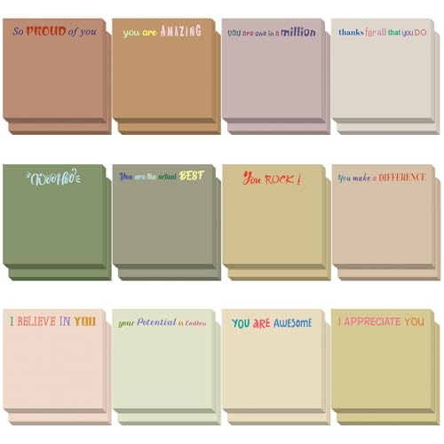 Yinder 24 Pcs Inspirational Sticky Notes Gifts, Thank You, Boho - color: Boho, size: Thank You