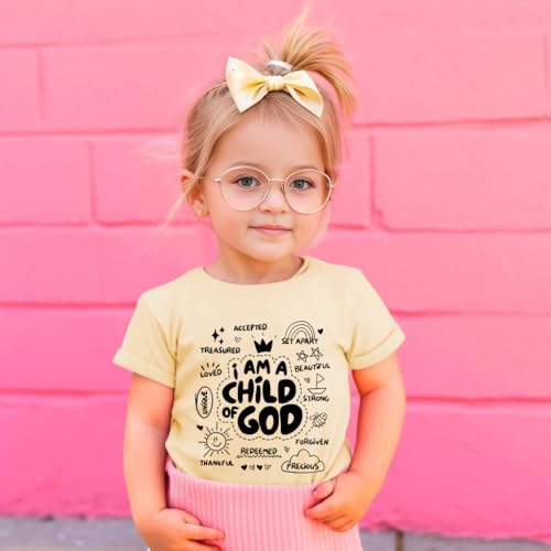 IAM A Child of God Christian Shirts for Kids Toddler Jesus Religious Tee Tops Bible Verse Clothes 2-7 Years - color: Child of God#1, size: 2T