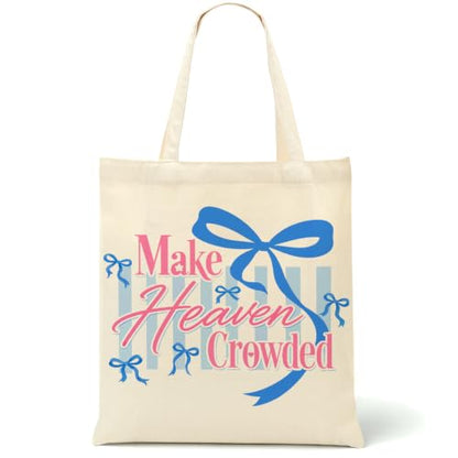 Faith Canvas Tote Bag, Christian Gifts for Women Mama Sister Inspirational Bible Verse Birthday Christmas - color: Christian Aesthetic 882