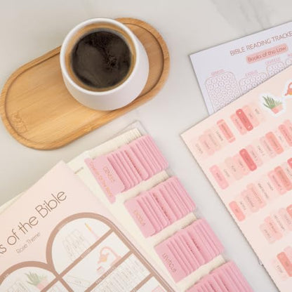DiverseBee Laminated Bible Tabs for Women with Gold Foil Lettering (Selah) - color: Selah