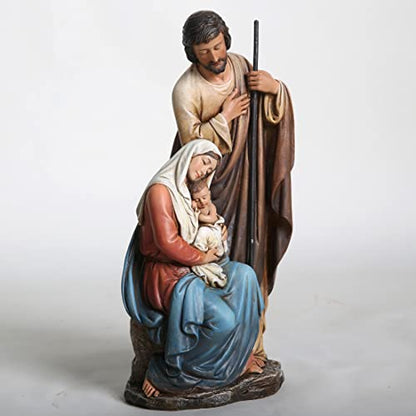 BC Catholic Holy Family Statue 11" H Nativity Scene Catholic Statues - color: Renaissance Full Color, size: 11 inches H