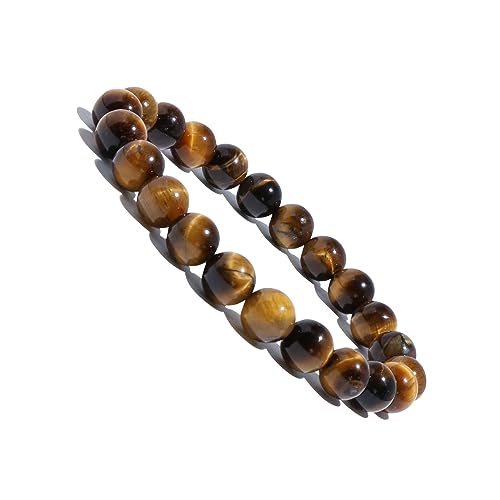 XIANNVXI Crystal Bracelet for Women Men 8 mm Natural Stone Beaded Bracelets Cat Bracelets Cross Bracelets Heart Bracelelt Jewelry for Women Birthday Gifts Stretch Bracelet - color: D - Tigers Eye