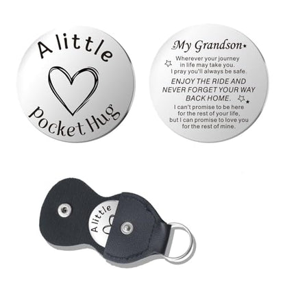Pocket Hug Token for Women Men Him Birthday Inspirational Gifts for Daughter Friend Long Distance Gifts for Wife Mom - color: My Grandson