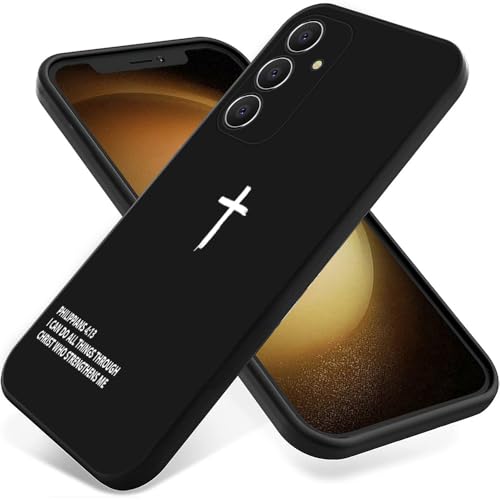 Cross Bible Verse Christian Phone Case for Samsung Galaxy S24/S25 Plus - color: PHILIPPIANS4:13, size: For Samsung Galaxy S24/S25 Plus