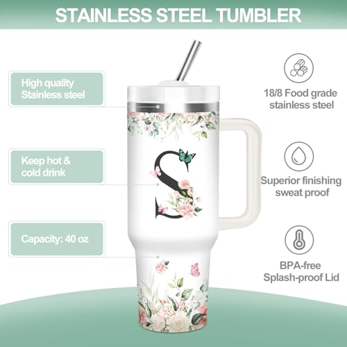 Christian Gifts for Women, Initial S Tumbler 40Oz - style: Initial S cup
