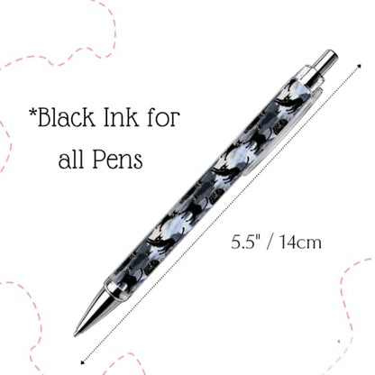 8PC Black Cat Pens Bulk Gift Set Cute Kitties Witchy Magical Cats Spooky Kitty Lovers Must Haves Halloween Gothic Themed Office School Journal Planner Desk Accessories Gifts for Women Adults - style: Black Cat