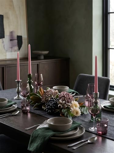 12PK 10" Classic Taper Candles, Dusty Rose Pink, 7-8 Hours Long Burning, Unscented Tall Candlesticks - color: Dusty Rose Pink, size: 12PK