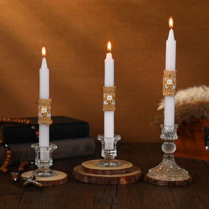 Conelist 24 Pcs Baptism Candles Catolico Baptism Candle Gift