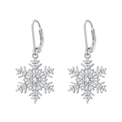 Dorunmo 925 Sterling Silver Dangle Drop Earrings for Women Holiday Earrings Hypoallergenic Halloween Christmas Jewelry Festival Gifts for Women - style: Christmas-Snowflake-02