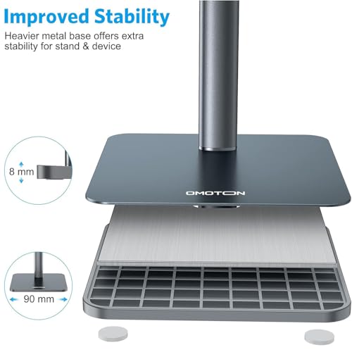 OMOTON CA02 Cell Phone Stand with Charging Hole for Desk Lightweight Gray - color: Gray