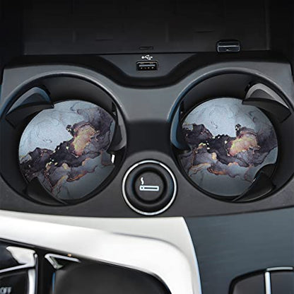 Moly Magnolia 2 Pack 2.75 Inch Car Cup Holder Coasters, Style L - color: Style L