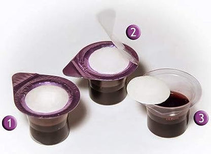50 Prefilled Communion Cups with Grape Juice & Wafers Sets - Wafer on Top Juice on Bottom - Made in the USA