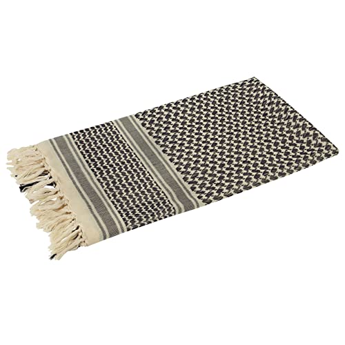 Aonal Military Shemagh Tactical Desert Scarf, Keffiyeh Scarf for Men - color: Khaki