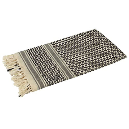 Aonal Military Shemagh Tactical Desert Scarf, Keffiyeh Scarf for Men - color: Khaki