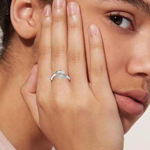 Christian Gifts S925 Sterling Silver Cross Ring for Daughter Women Cubic Zirconia Adjustable Ring Christian Pray Cross Thumb Rings With Inspirational Card - color: I love you forever,To love