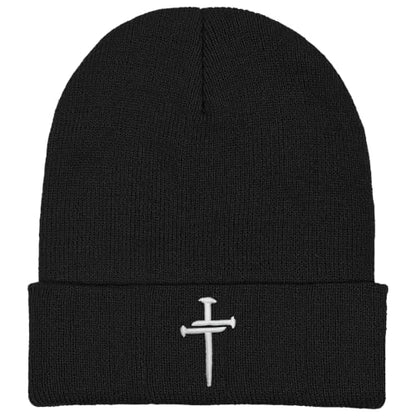 Christian Hats for Men & WomenJesus Cross HatChristianReligious GiftsforVarious Festivals&BirthdaysFaith Baseball/Trucker Cap - color: Black Three Nails Beanie