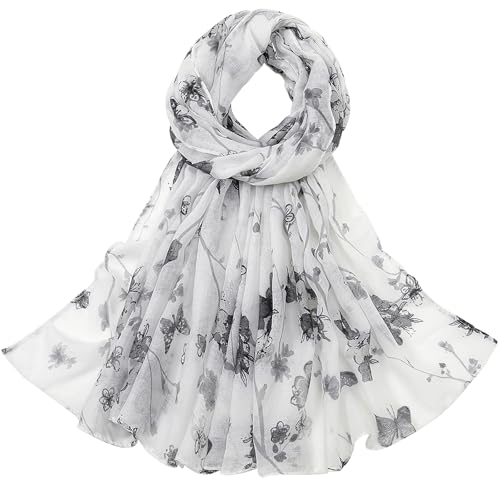vimate Lightweight Scarf for Women Fashion Head Cover Hijab Cotton Voile Scarf Shawl Wrap for Spring Fall Winter Season - color: L2#.style 21