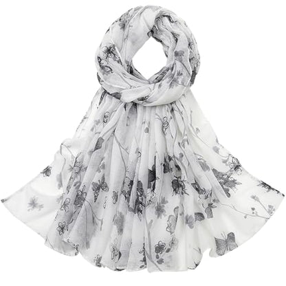 vimate Lightweight Scarf for Women Fashion Head Cover Hijab Cotton Voile Scarf Shawl Wrap for Spring Fall Winter Season - color: L2#.style 21