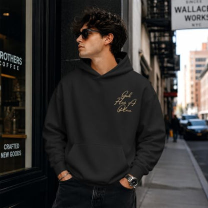 Christian God Hoodie for Men Jesus Faith Religious Bible Verse Hoodies Inspirational Graphic Fleece Sweatshirt - color: Black, size: Large