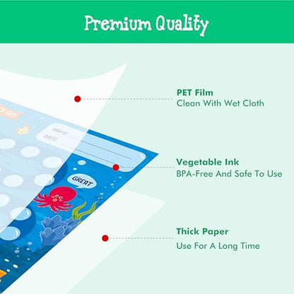 40 Pack Incentive Chart, 2 Adorable Designs with 1078 Stickers, Classroom Family Reward Chart System for Kids Homework Assignments, Attendance, Good Behavior, Chores, Potty Training Progress - style: Forest and Ocean