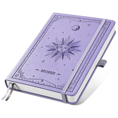 EMSHOI Blank Journal Notebook, 192 Pages, A5 Size (5.7'' x 8.3'') - color: Light Purple, style: Unlined