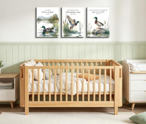 HQQUCC Duck Canvas Wall Art, 12x16 Inch, 3-Piece Set
