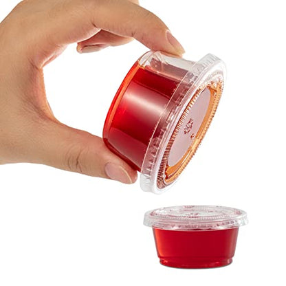 200 Sets - 2 oz Jello Shot Cups,Condiment Containers with Lids - color: 2oz-200 sets with lids