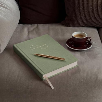 THE INNER VOICE Guided Journal for Women & Men, 365 Prompts for Self Care - color: Sage Green