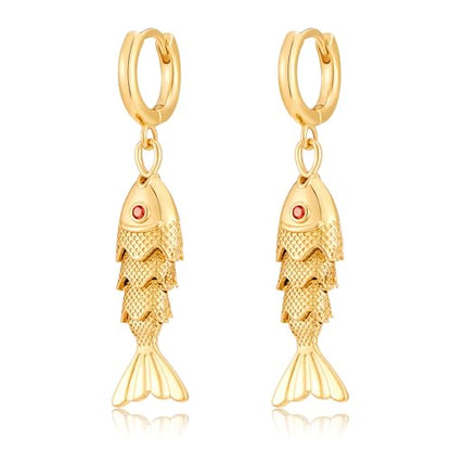 Gold Silver Hoop Earrings for Women - color: gold B