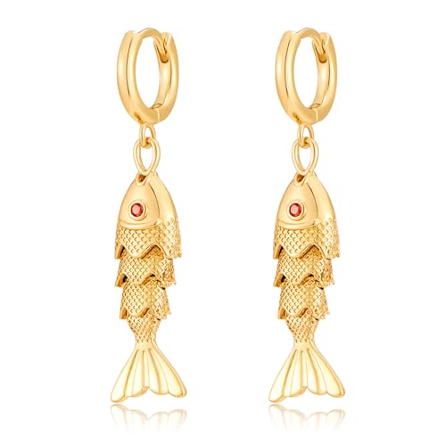Gold Silver Hoop Earrings for Women - color: gold B
