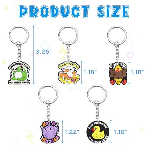 Cute Keychain Bulk,Cute Key Chain for Car Keys Purse Bag Rewards - color: Sfunny-25