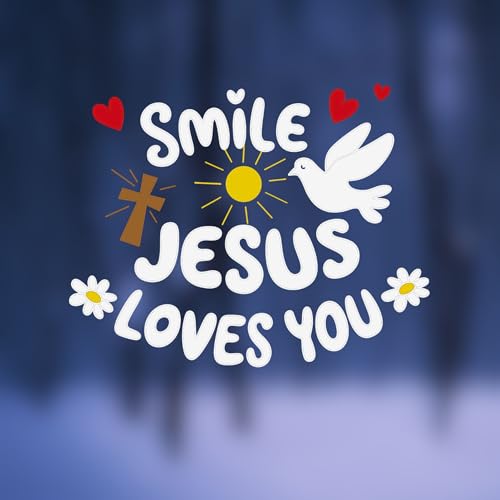 Smile Jesus Loves You Christian Car Sticker - color: Smile Jesus Loves You Sticker