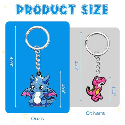 Cute Keychain Bulk,Cute Key Chain for Car Keys Purse Bag Rewards - color: Dragon-24