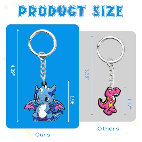 Cute Keychain Bulk,Cute Key Chain for Car Keys Purse Bag Rewards - color: Dragon-24