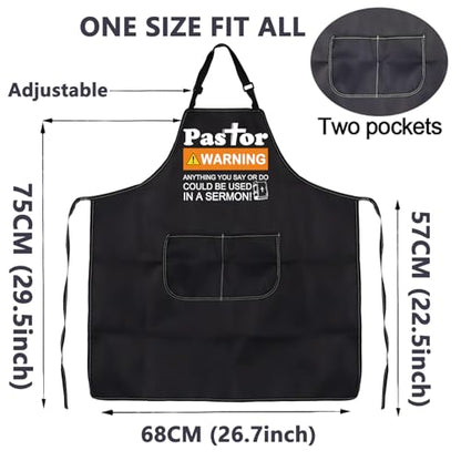 CMNIM Pastor Apron Pastor Appreciation Gifts Christian Aprons Minister Gift Retirement Gift for Pastor Wife Kitchen Aprons