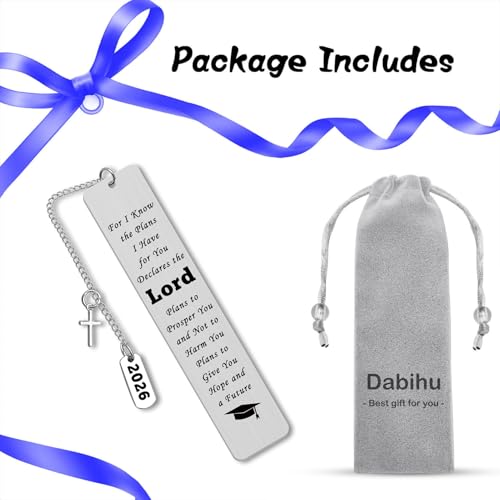 Class of 2026 Graduation Gifts Bible Verse Bookmark Religious Christian Gift First Communion Gifts Inspirational Presents for Daughter Son Reading Lovers Gift Religious Scripture Present for Friend