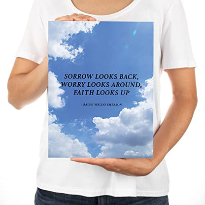 Andaz Press Jumbo Sympathy Card with Envelope, Sorry For Your Loss Card, Faith Looks Up Loss Of Pets, Premium Condolences Card with Big Blank Space to Send to Friends, Family, 8.5" x 11", 1-Pack - color: Faith Looks Up