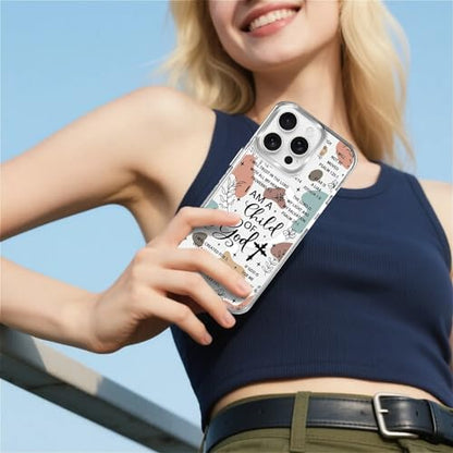 for iPhone 15 Pro Case [Compatible with Magsafe],Girls Women Clear Magnetic Case Silicone Shockproof Protective Cover with Pattern Bible Verses - color: Bible Verses, size: iPhone 15 Pro