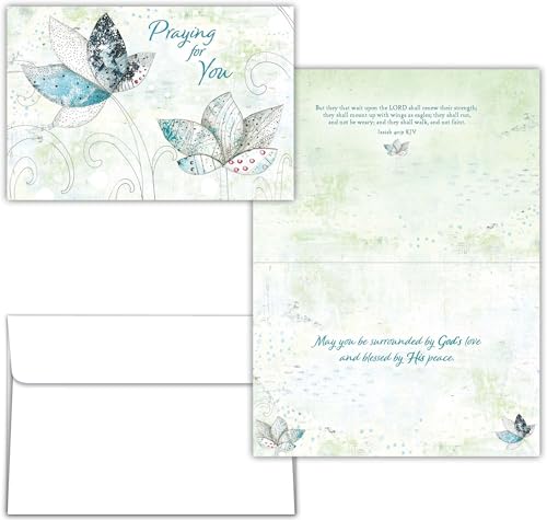 KJV Lotus Flower Praying for You Card, 1 Count - color: Lotus Flowers