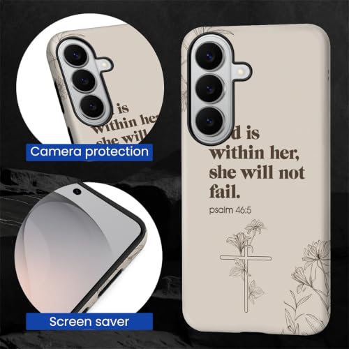 Compatible with Samsung Galaxy S26 Full Body Matte Case Hard Shell Shockproof Screen Lens Protection for Girl Boy Cute Pattern Christian Bible Verse Religious Scripture Jesus - color: Christian Bible Verse Religious Scripture Jesus, size: Samsung Galaxy S