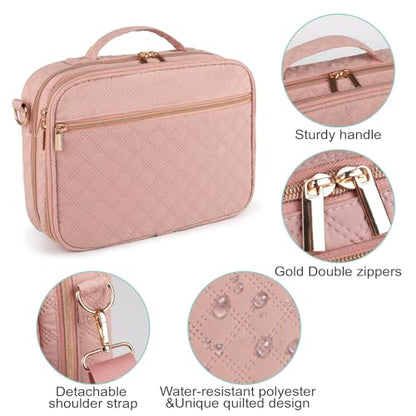 Large Bible Cover for Women,2 Compartments Bible Bag for Church - color: 2 Lays,Pink