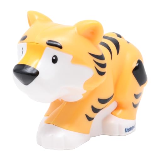 Fisher-Price Replacement Part Little People Noah's Ark Zoo Safari Jungle Animals Playset JLV11 - Replacement Light Orange Tiger Figure