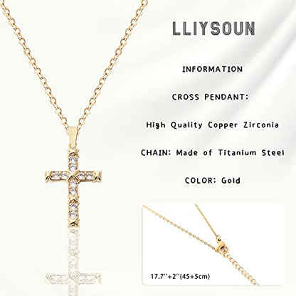 Cross Pendant Necklace for Women Jewelry Gold Cross Necklaces for Women Cross Necklace Minimalist Trendy Jewelry Valentines Day - style: CN7