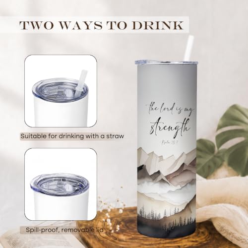 Christian Religious Mountain 20oz Travel Coffee Mug Tumbler - color: lordA