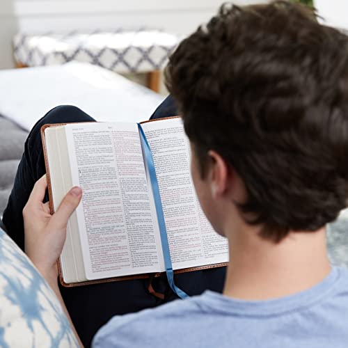 NKJV, Thinline Bible Youth Edition, Leathersoft, Brown, Red Letter, Comfort Print: Holy Bible, New King James Version