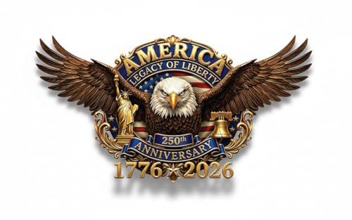 USA 250th Anniversary Patriotic Car Decal - color: Sticker 250 Years