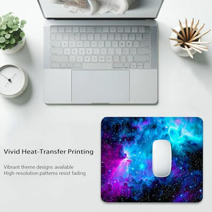 Blue and Purple Nebula Mouse Pad, Cosmic Space Galaxy Durable Desk Mat - color: Cosmic Nebula
