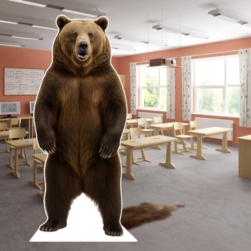 Bear 1FT Life Size Cardboard Cutout, Safari, Alaskan Animals - color: Bear, size: 1FT